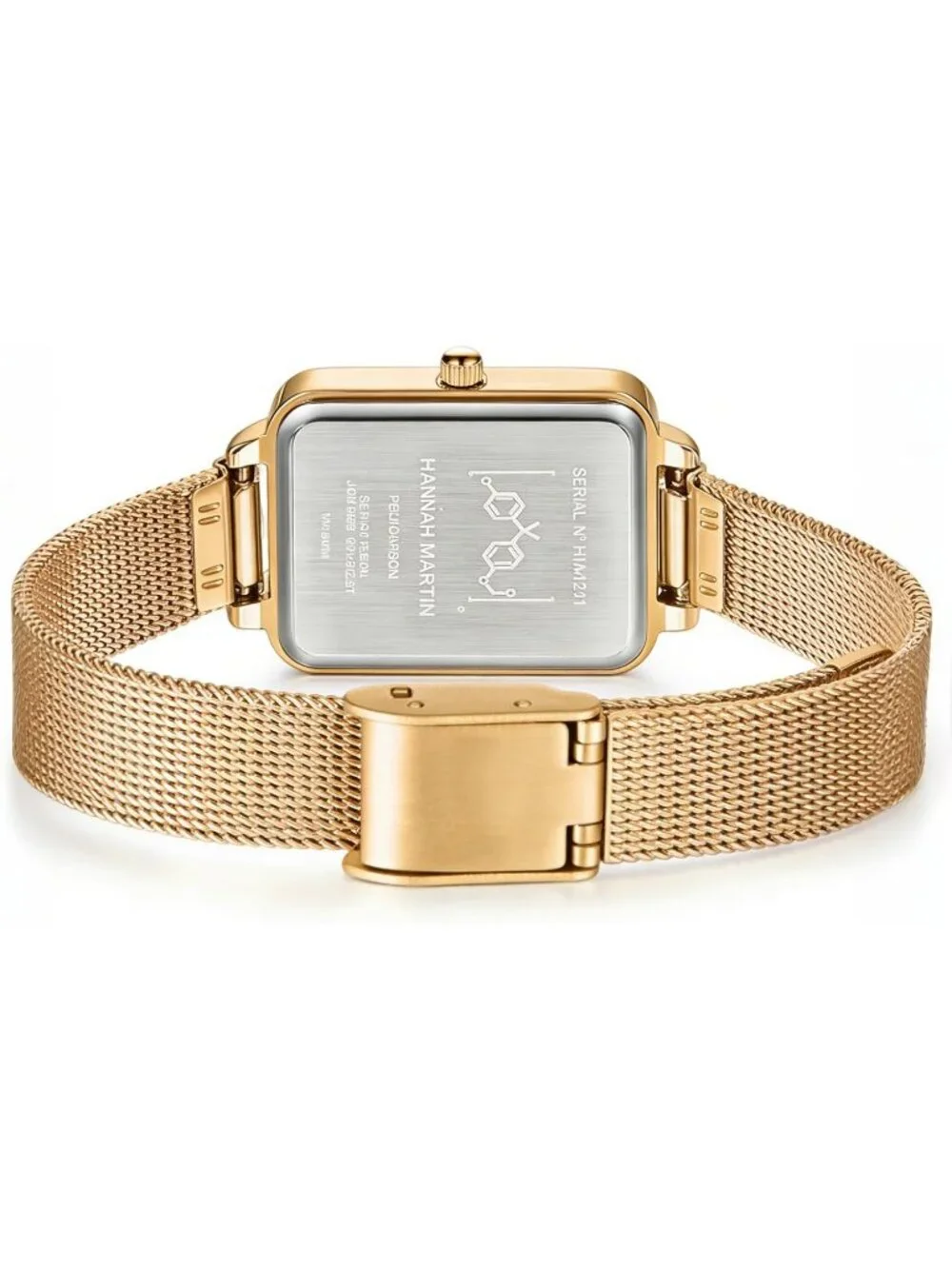 Women's White Rose Gold Analog Stainless Steel Vintage Rectangular Luxury Watch - Picture 3 of 6